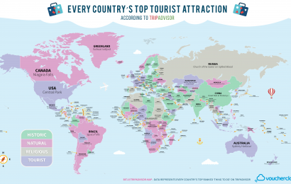 Top tourist attraction of every country (with maps)